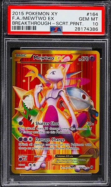 pokemon sword and shield rainbow rare cards MewTwo VSTAR (Secret) 086/078 Pokemon GO Holo PSA 10 main image 1